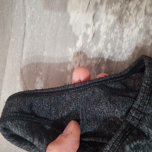 Bundle Of 2 Lululemon "Dash Tank II" Top. Heathered Black/Grey, Blue. Ruffled. 6 - Picture 7 of 9